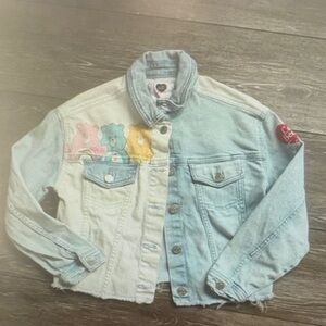 Pastel Ombre Denim Jacket with Care Bears Patch